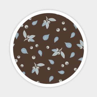 Retro pattern with leaves and berries Magnet